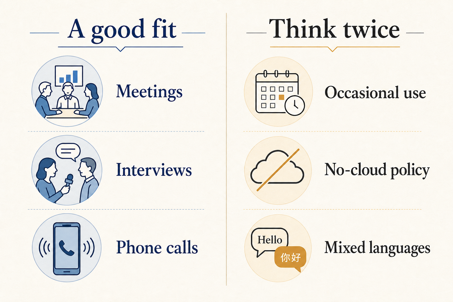 PLAUD Note buyer guide showing suitable use cases and reasons to think twice